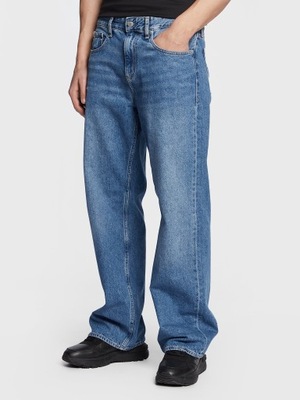 Jeansy z szeroką nogawką Calvin Klein Jeans W33