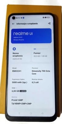 Smartfon realme 8 6 GB / 128 GB czarny