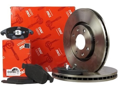 Trw гальмівні диски + гальмівні колодки перед citroen berlingo i ii фото №1