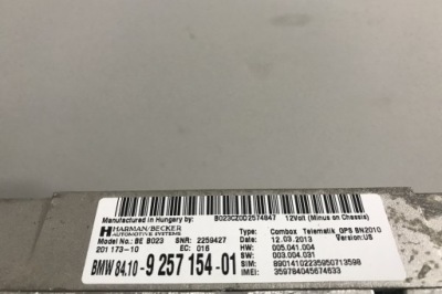 Модуль блютуз bmw 3 f30, f80 9257154 2.0l бензиновый 180kw 2013 фото №1