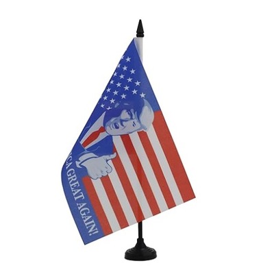 AZ FLAG - Flaga na stół motyw Donald Trump, 21 x 14 cm