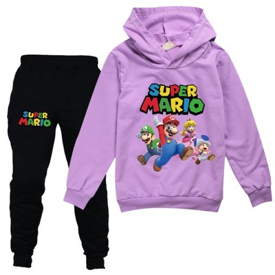 Dres Super Mario bluza i spodnie fioletowy 160