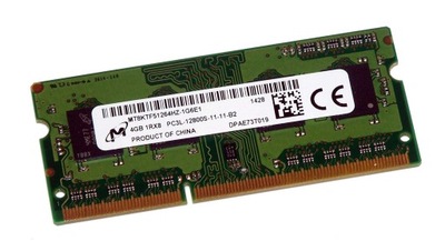 PAMIĘĆ 4GB DDR3 PC3L-12800S 1600MHZ MICRON MT8KTF51264HZ-1G6E1 SODIMM