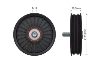 Ролик ремінь багаторучейковий chevrolet aveo, kalos, lacetti, nubira 1.4-1.8 фото №1