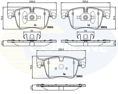 КОЛОДКИ ТОРМОЗНЫЕ COMLINE (ODP.1612412380) PSA C4 13-/PSA C4 PICASSO/308 13-