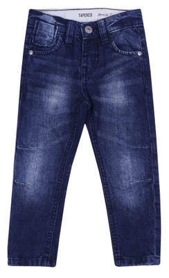 Zwężane, granatowe jeansy DENIM CO 18-24 m 92 cm