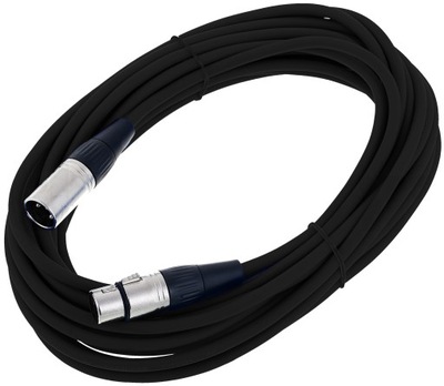 Kabel przewód mikrofonowy XLR XLR 10 m 0,22 mm AWG 24 czarny