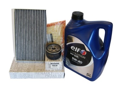 Набір фільтри олія 5w40 renault megane iii 1.6 16v фото №1