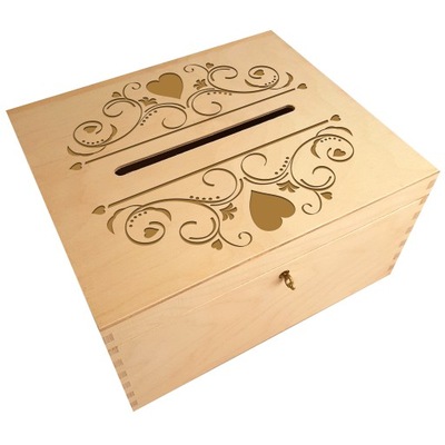 drewniana skrzynka na koperty ŚLUB WESELE pudełko