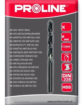 Wiertło do met hss din338 szlif.kr. 3.5mm szt.1 pud. proline 