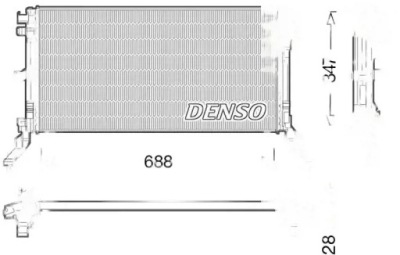 Радіатор води drm23039 denso фото №1