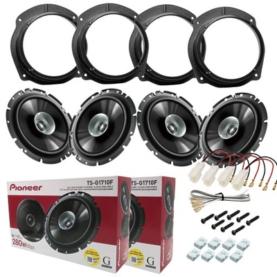 PIONEER 4 ALTAVOCES DE AUTOMÓVIL DISTANCIAS PARA FIAT STILO 5D CROMA PARTE DELANTERA I PARTE TRASERA  