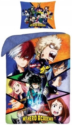 KOMPLET POŚCIELI MY HERO ACADEMIA Manga Pościel 140x200 Bawełna Oryginalna