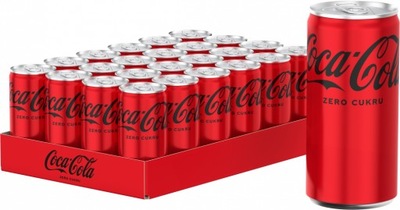 Coca Cola Zero cukru 330 ml 24 sztuki
