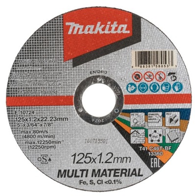 Makita Tarcza Tnąca Uniwersalna 125 x 22,2 mm C46T E-10724