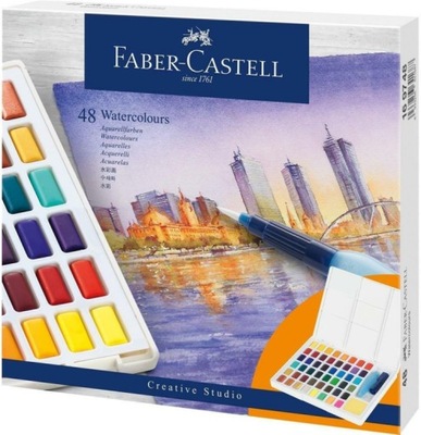 Farby akwarelowe Kostki 48 kolorów Faber Castell