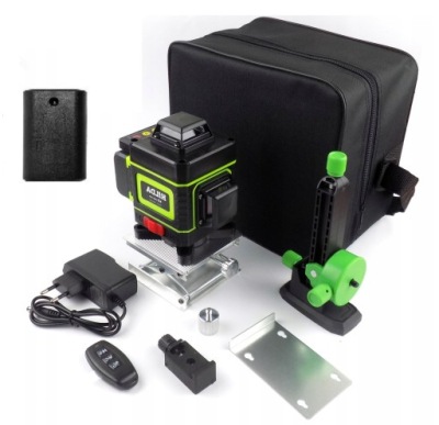 HILDA 4D 16 LINII LASER KRZYŻOWY ZIELONA WIĄZKA ZESTAW