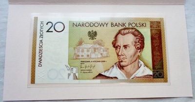 banknot - 20 złotych - Juliusz Słowacki - 2009 / UNC