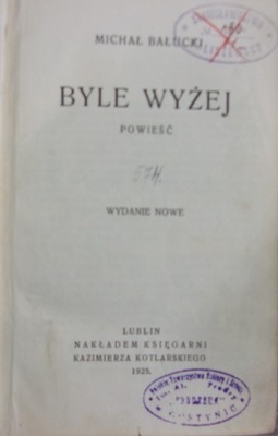 Byle wyżej 1925 r.