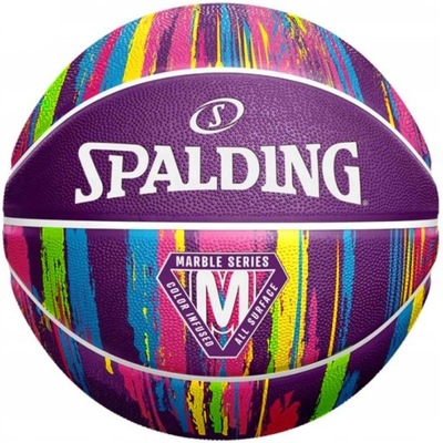 Piłka do koszykówki Spalding Marble fioletowa 84403Z 7