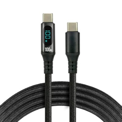 Kabel USB-C - USB-C everActive CBB-1PD5L 1m 100W wbudowany