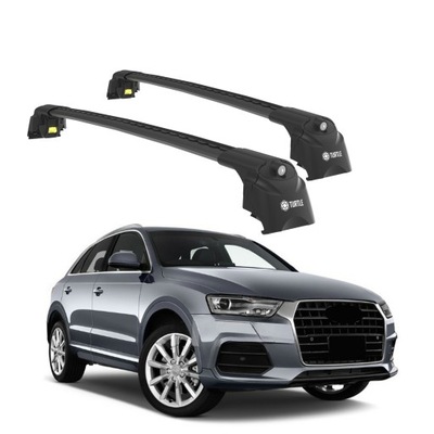 TURTLE MALETERO DE TECHO AIR-2 PARA AUDI Q3 8U 2012 - 2018 NEGRO  