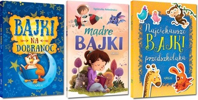 BAJKI PRZEDSZKOLAKA Komplet 3 książek dla dzieci GREG