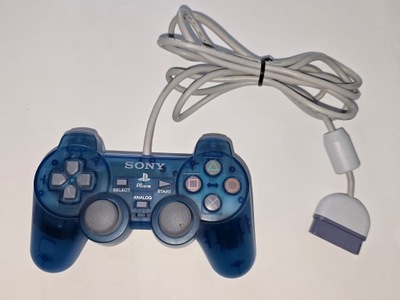 DUAL SHOCK SONY TRANSPARENT ISLAND BLUE PSX PS1