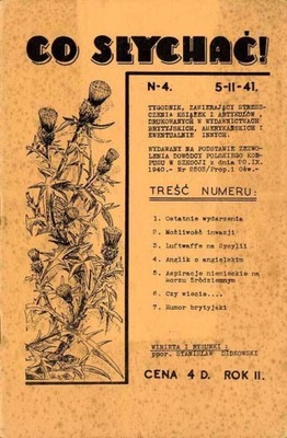 tygodnik emigracja wojsko / Co Słychać! Nr 4/1941
