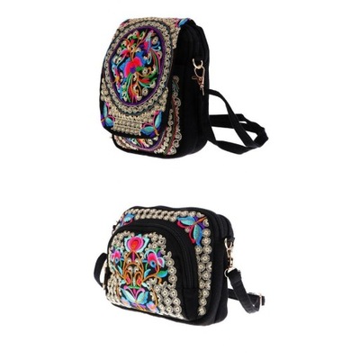 2 Piece Embroidery Shoulder Bags