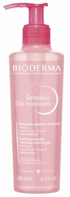 BIODERMA Sensibio Moussant oczyszczający ŻEL do mycia twarzy 200ml