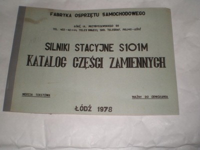 FOS LODS KATALOG MOTORES STACYJNE - 1978  