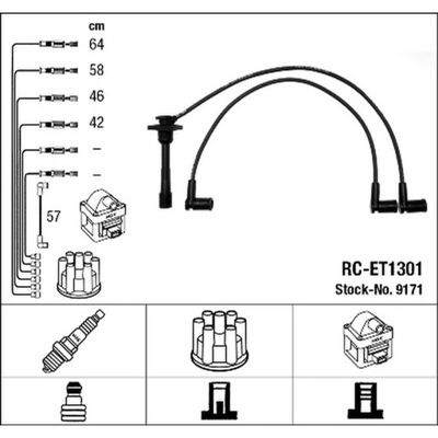 КОМПЛЕКТ ТРУБОК ЗАЖИГАНИЯ NGK 9171 фото