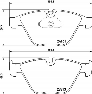 КОЛОДКИ HAM MINTEX MDB3133 BMW 3 E90 325D 06-, 330I