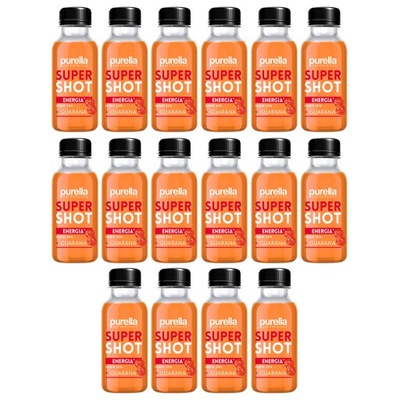 Purella Superfoods supershot energia imbir guarana ZESTAW 16x 100 ml