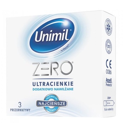 Prezerwatywy Unimil Zero 3 szt.