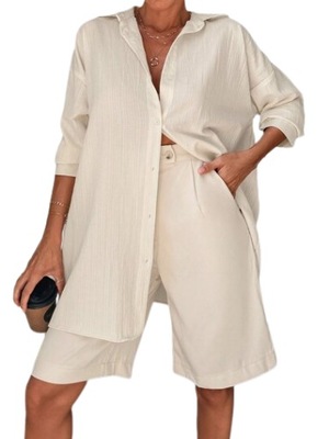 SHEIN KOSZULA Z DŁUGIM RĘKAWEM PLISOWANA 1Ł5O