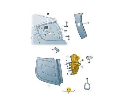 Цоколь лампочка лівий-задній skoda rapid oe: 5jh945257 фото №1