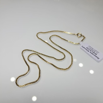 Złoty łańcuszek - złoto pr. 0,333 - kostka - 40,7cm