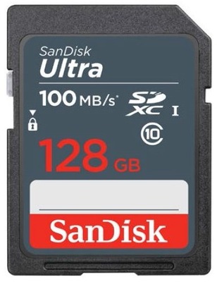 Karta pamięci SD SANDISK ULTRA 128GB 100MB/s C10 SDXC