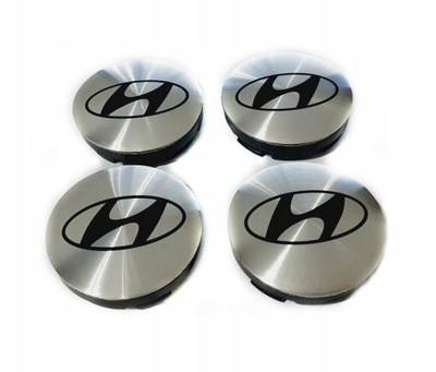 HYUNDAI 4 PIEZAS TAPACUBOS KAPSLE DEKLE ALUFELG 56MM/52MM  