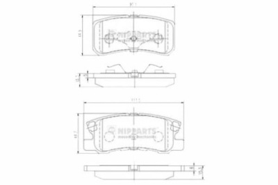 Nipparts тормозные колодки тормозные dodge avenger, caliber, фото №1