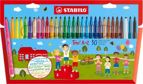 Pisaki STABILO TRIO A-Z 30 kolorów
