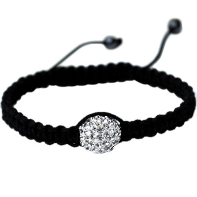 bransoletka SHAMBALLA 1 koralik CRYSTAL