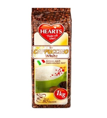 Kawa cappuccino Hearts WHITE biała 1 kg