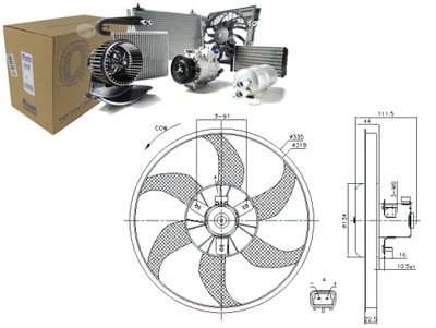 ВЕНТИЛЯТОР РАДИАТОРА NISSENS 13263551 1341564 1341