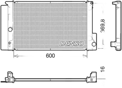 Радиатор воды drm50126 denso toyota auris фото №1