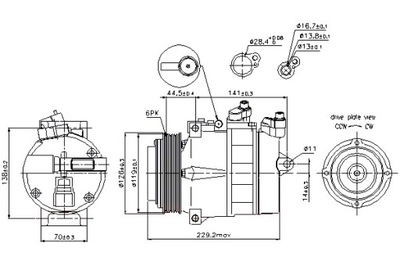 NISSENS КОМПРЕССОР КОНДИЦИОНЕРА MERCEDES C T-MODEL S202 C W202 CLK