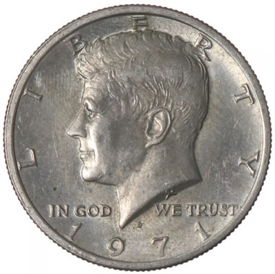 1/2 dolara - Half Dollar - Kennedy - USA - 1971