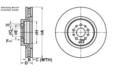 Ate 24.0132-0129.1 диск тормозная фото №1